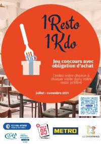 Opération « 1 Resto, 1 Kdo » Un jeu concours pour soutenir vos restaurateurs préférés !. Publié le 07/07/21. cergy